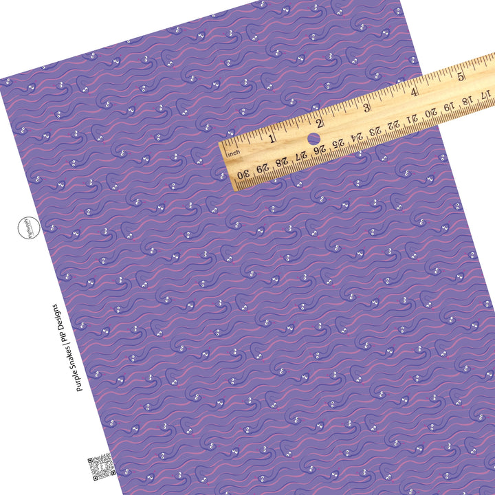 Purple snake eyes faux leather sheet.