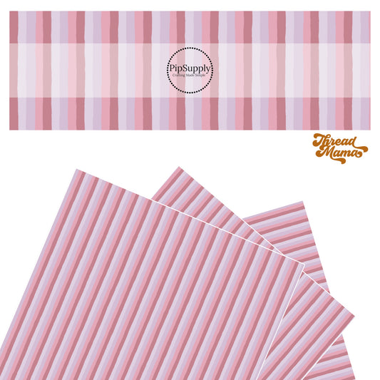 Mauve, purple, and pink rustic stripes faux leather sheets
