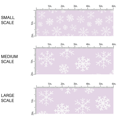 Purple Fabric Image guide with white snowflake flurries