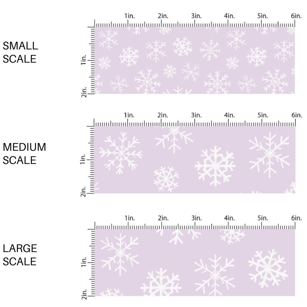 Purple Fabric Image guide with white snowflake flurries