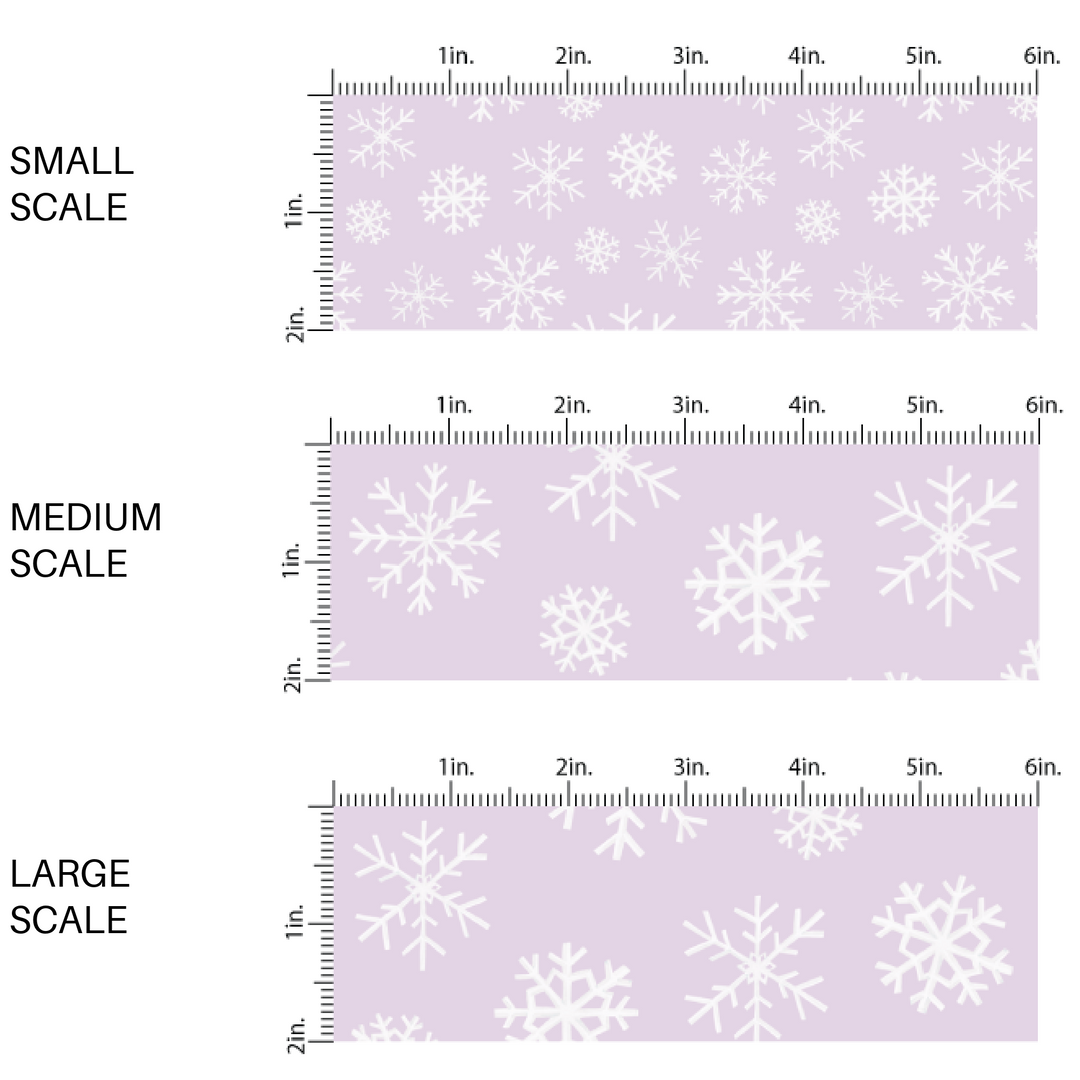 Purple Fabric Image guide with white snowflake flurries