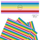 Repeating stripes that are rainbow colored faux leather sheet