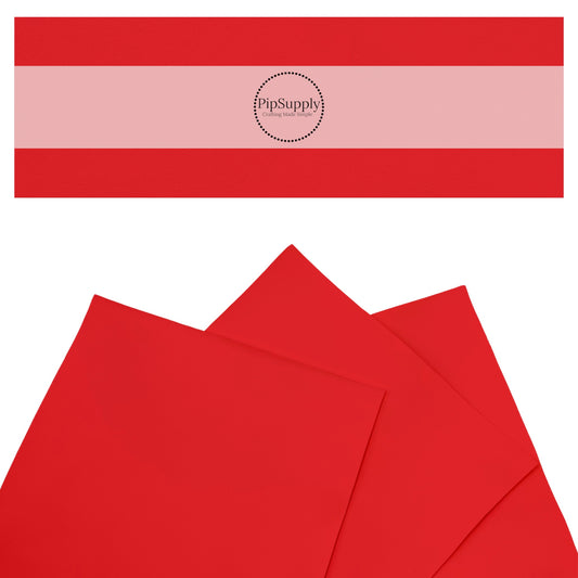 Solid bright Red valentine faux leather sheets.