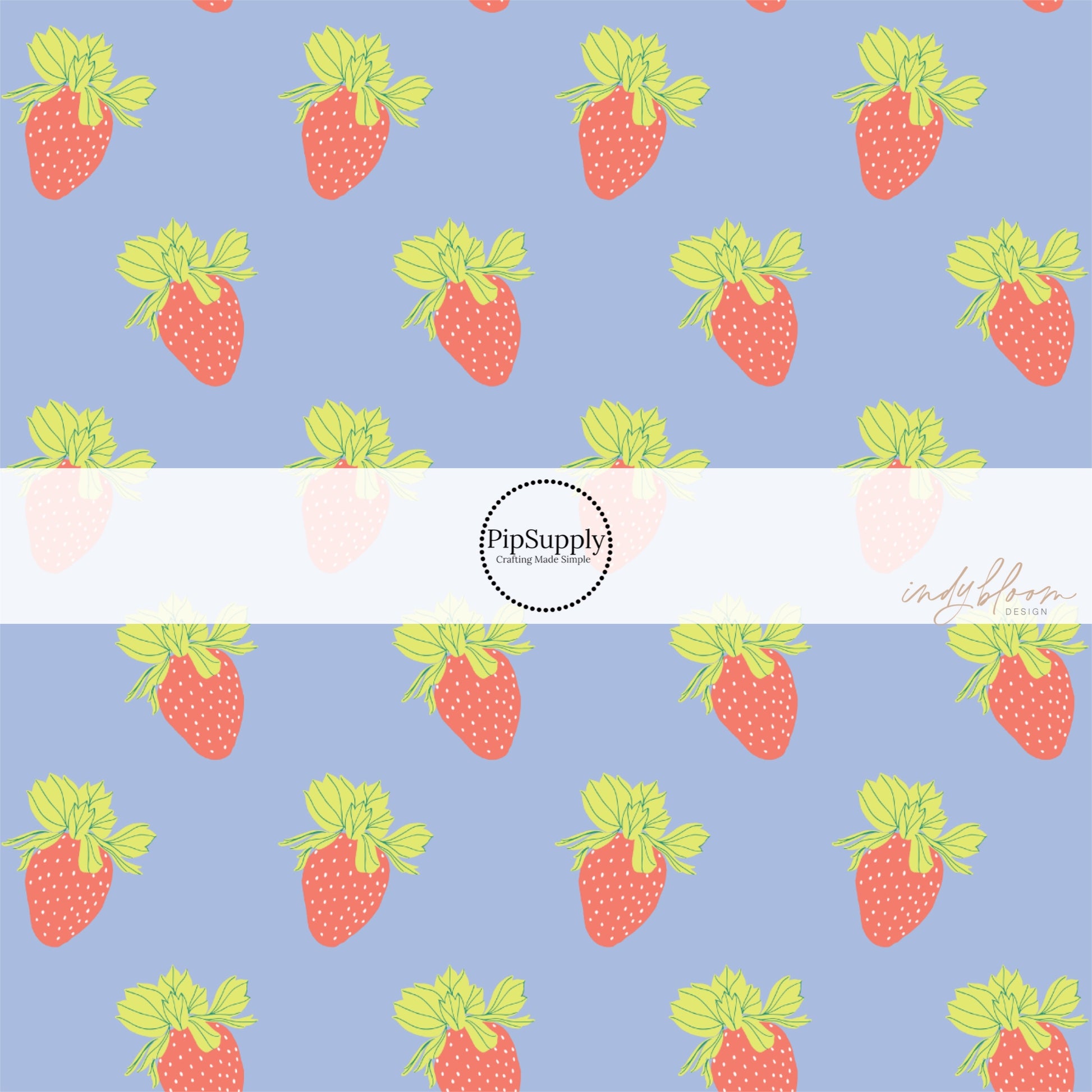 Blue Strawberry Fabric By The Yard - Strawberries on Blue Fabric - Fruit  Fabric – Pip Supply