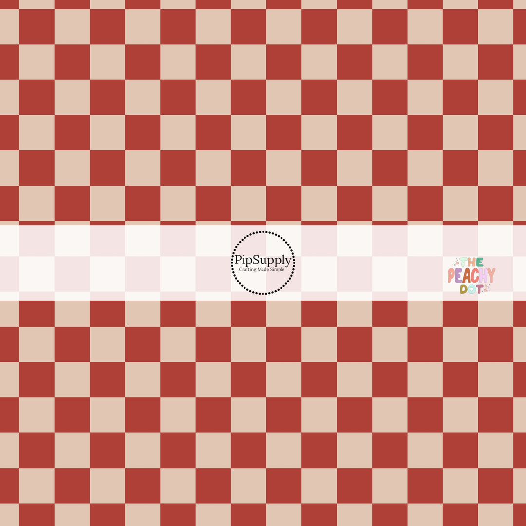 pink and red fabric swatch checkered pattern