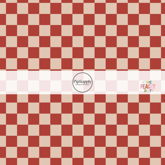 pink and red fabric swatch checkered pattern