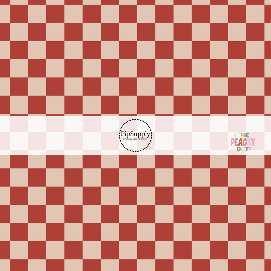 pink and red fabric swatch checkered pattern