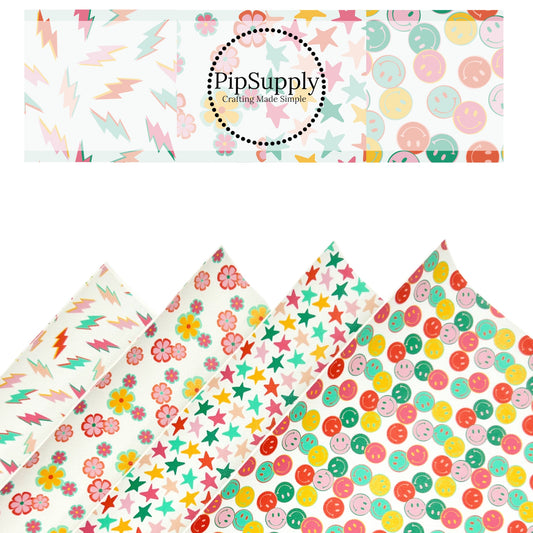 Retro Bright | SKYY Designs Co| Faux Leather Sheets