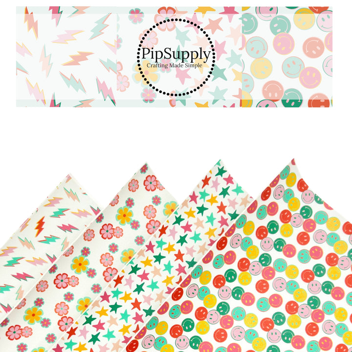 Retro Bright | SKYY Designs Co| Faux Leather Sheets