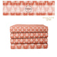 Red Fabric stack with white christmas tree designs
