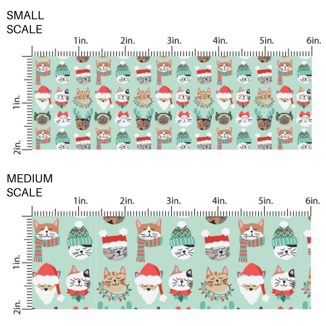 Christmas cream, blue and pink dogs, cats, Christmas trees, and candy cane patterns high quality fabric adaptable for all your crafting needs. Make cute baby headwraps, fun girl hairbows, knotted headbands for adults or kids, clothing, and more!