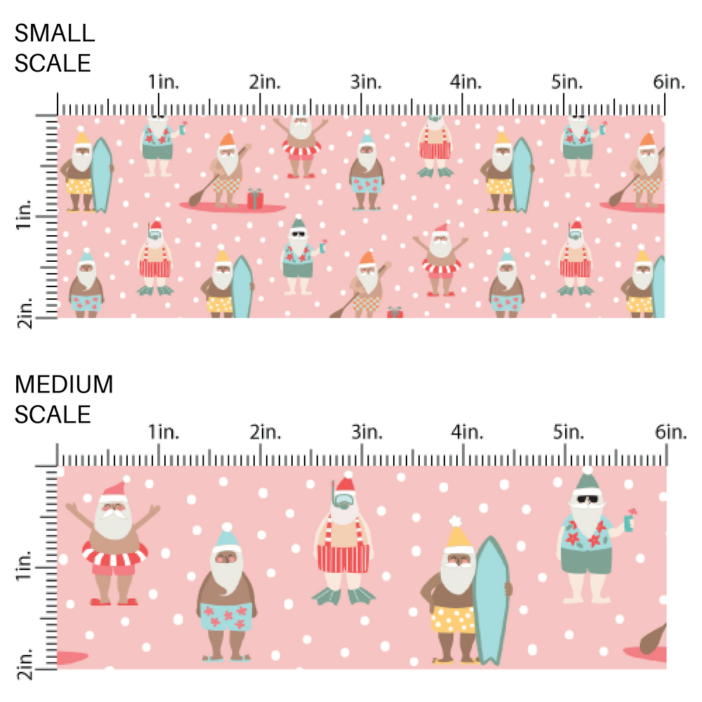 Santa on Vacay Fabric scaling guide