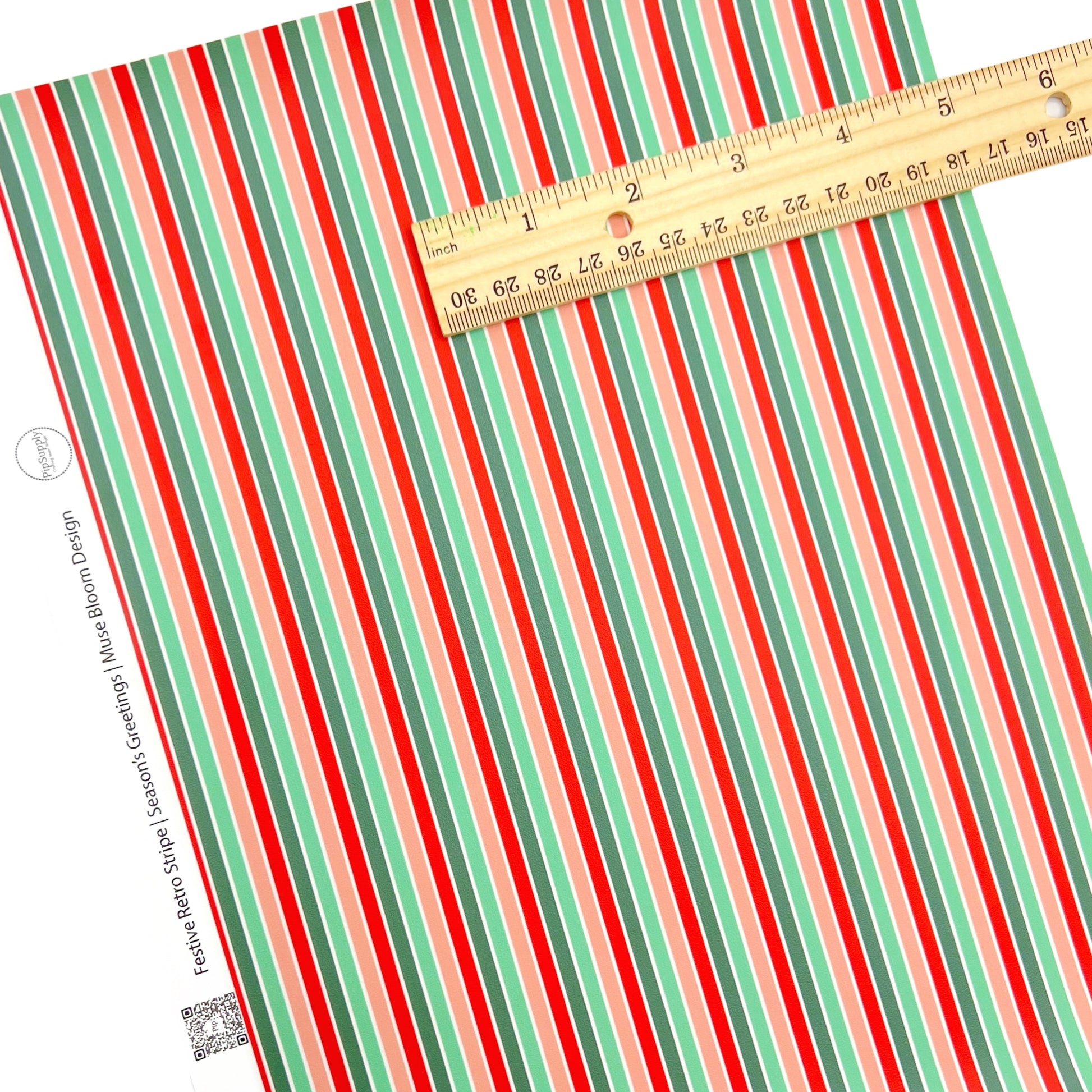 red, green, pink, and blue christmas stripes