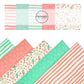 Shells & Stripes | The Wild Daisy Gallery | Faux Leather Sheets