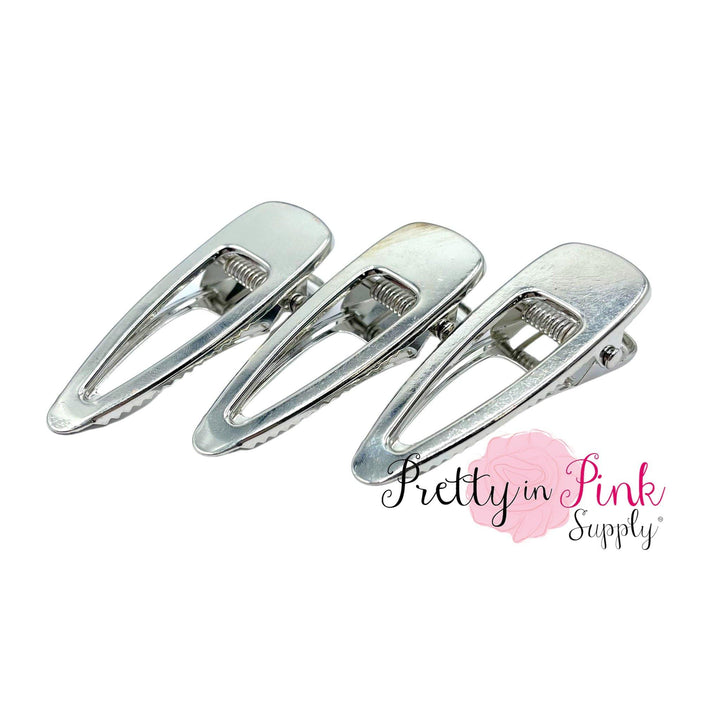 Silver Duck Bill Clips - Pretty in Pink Supply