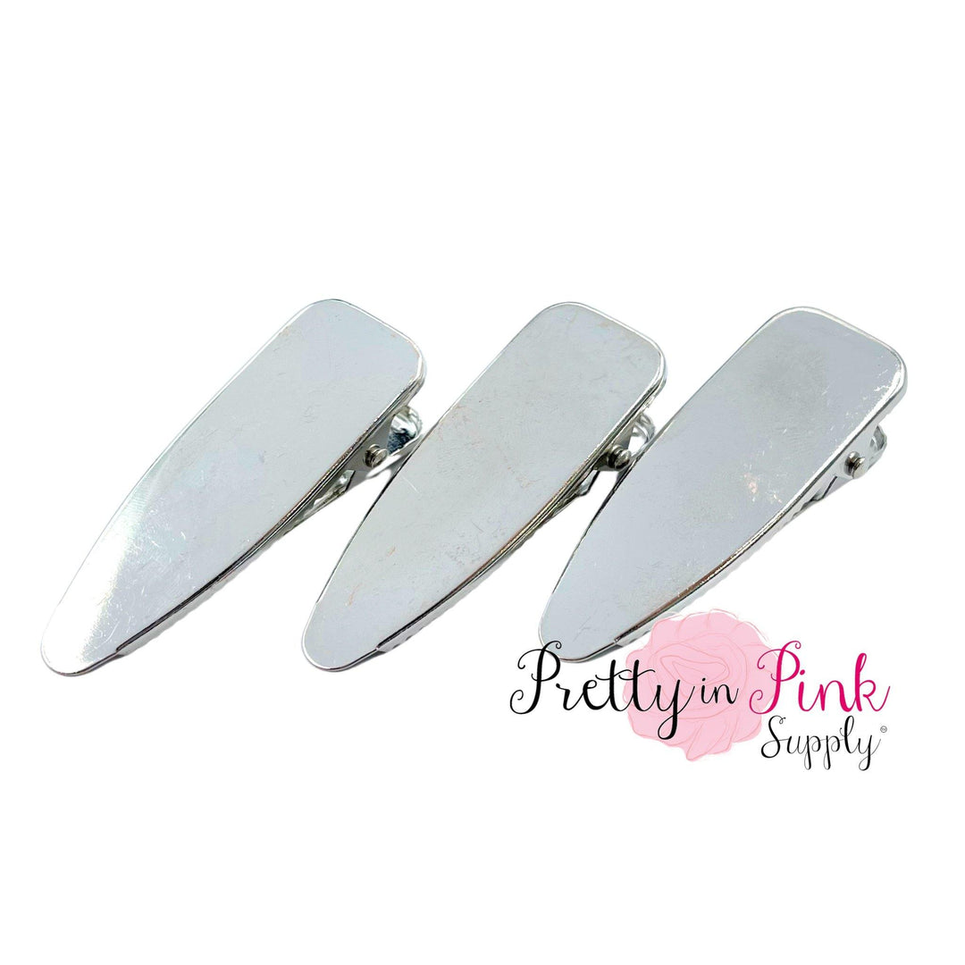 Silver Duck Bill Clips - Pretty in Pink Supply