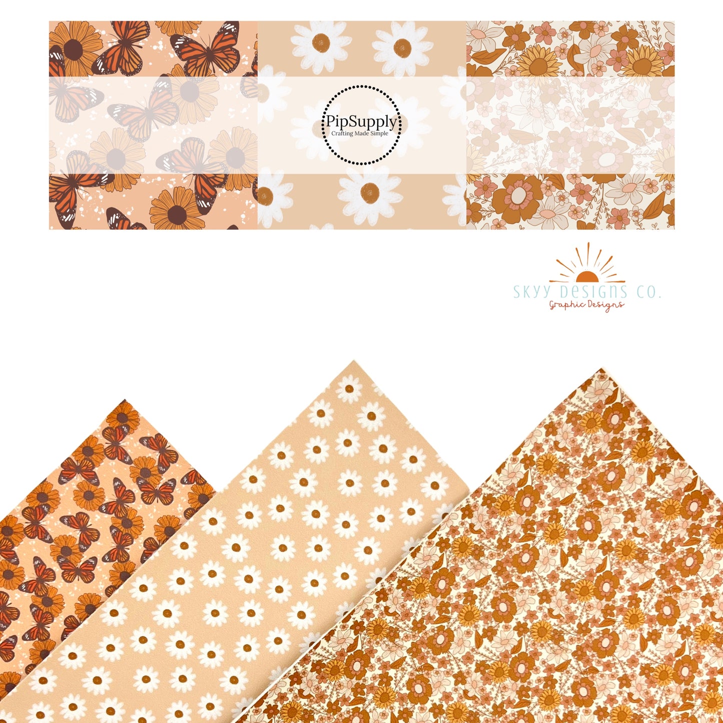 Fall Floral Breeze | SKYY Designs Co | Faux Leather Sheets