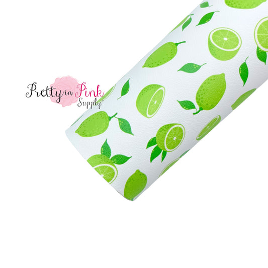 Slice of Lime | Faux Leather Fabric Sheet