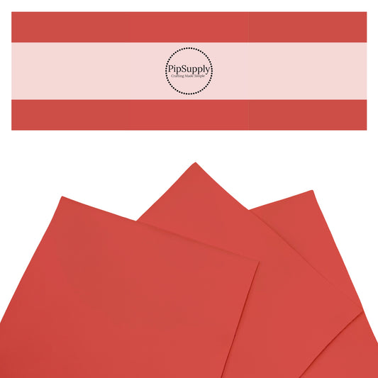 Smooth cherry red faux leather sheets.