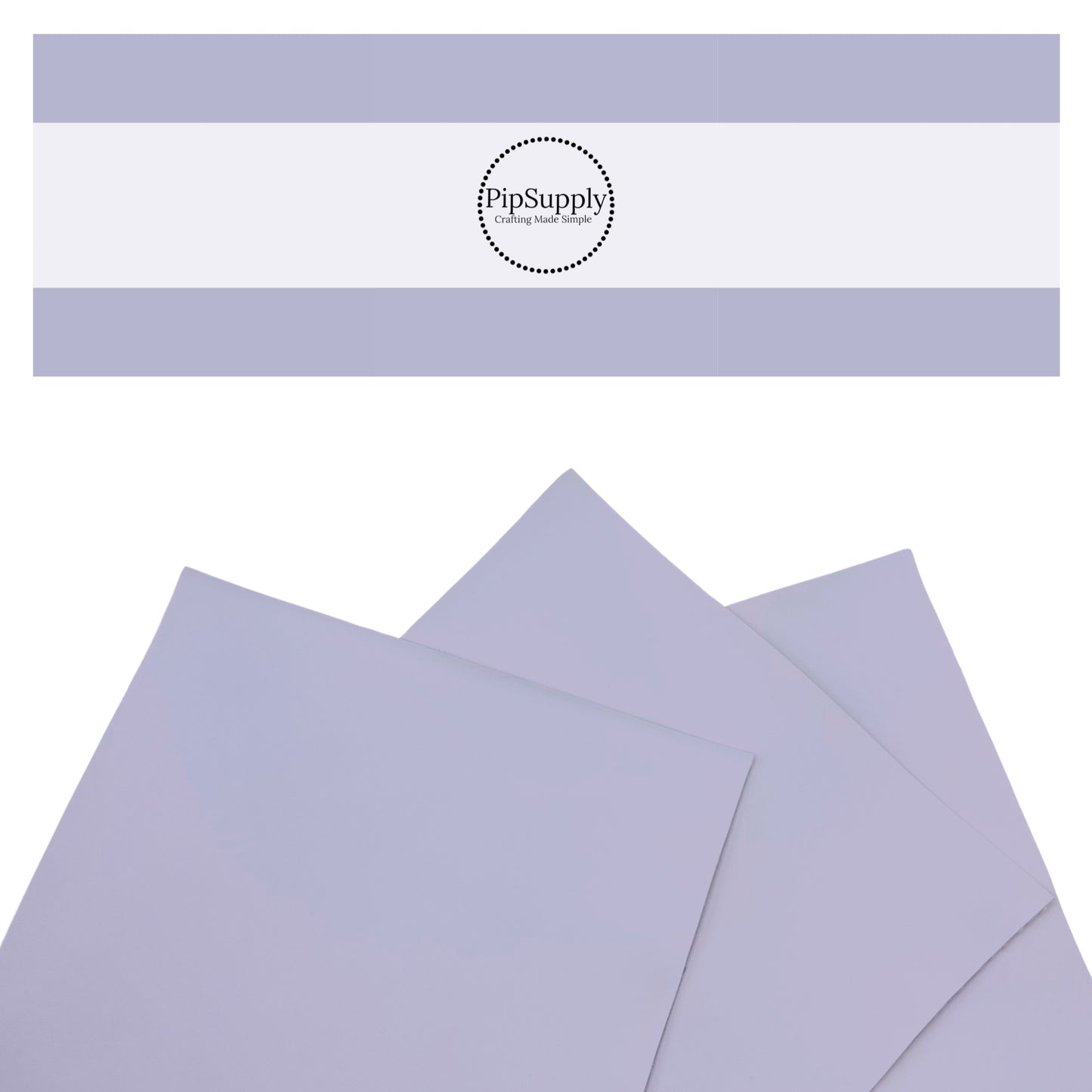 Smooth faux leather sheets in pale lavender.