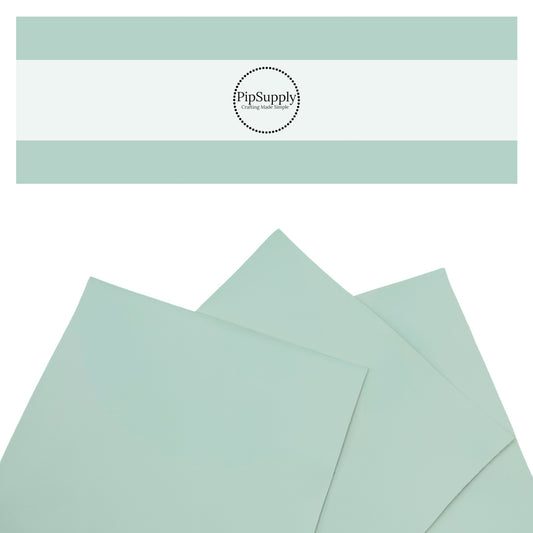 Smooth pastel green solid faux leather sheets.
