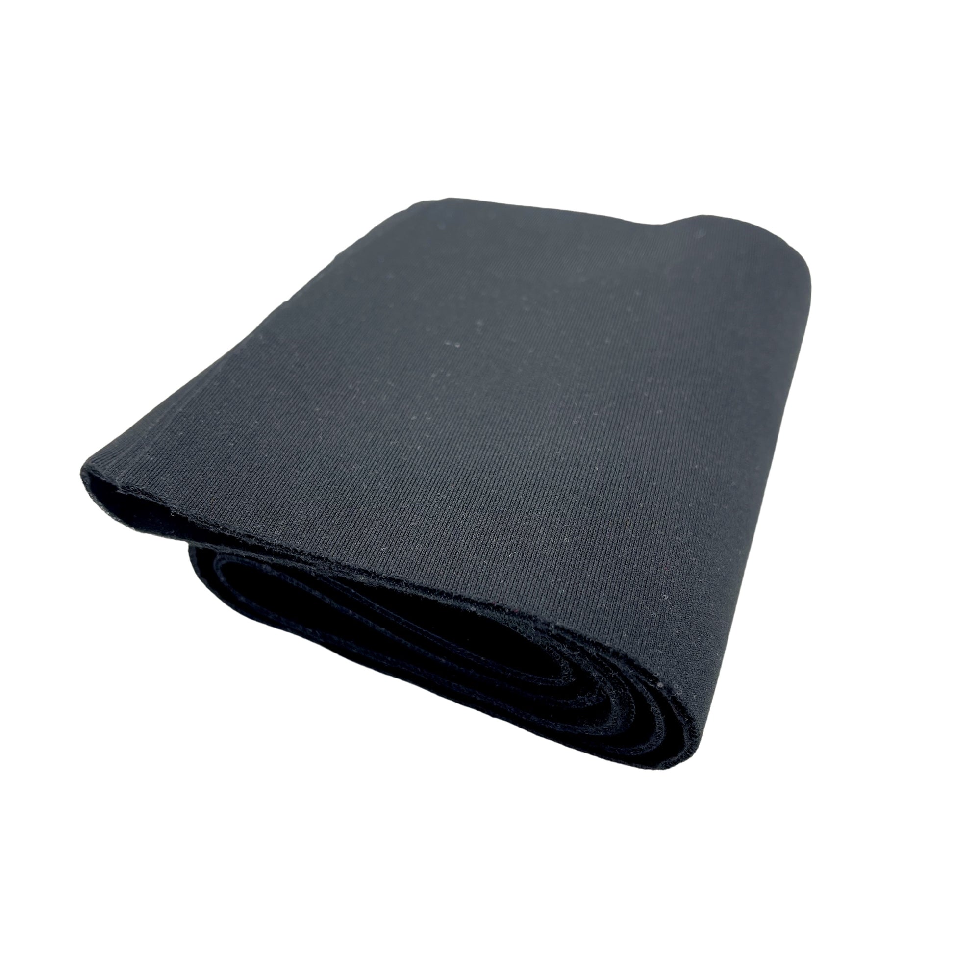 Black folded padded neoprene fabric strip.