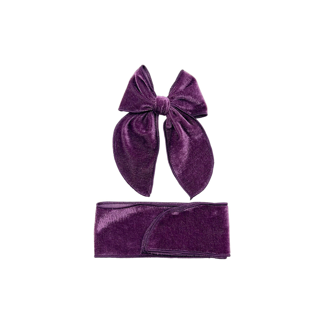 Smooth Fall Solid Velvet Hair Bows Headbands Tied Scrunchies