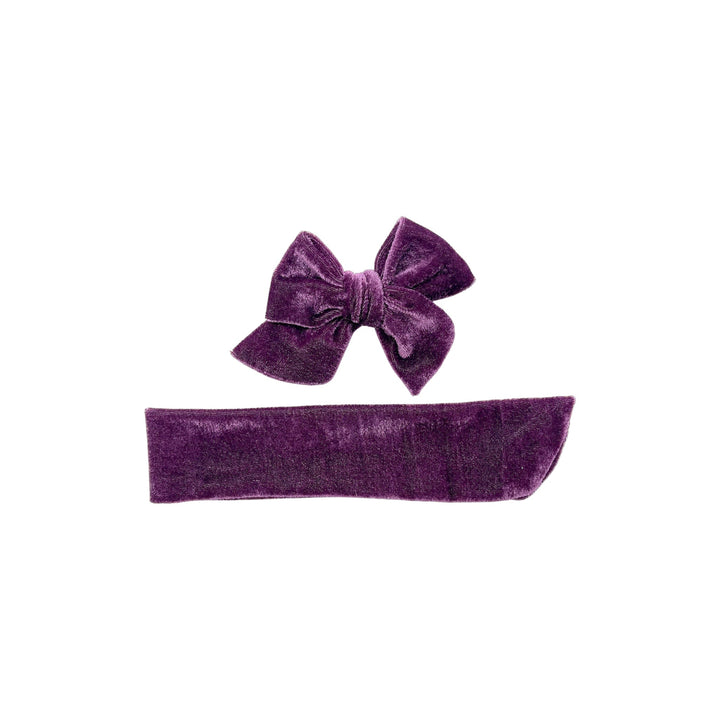 Smooth Fall Solid Velvet Hair Bows Headbands Tied Scrunchies