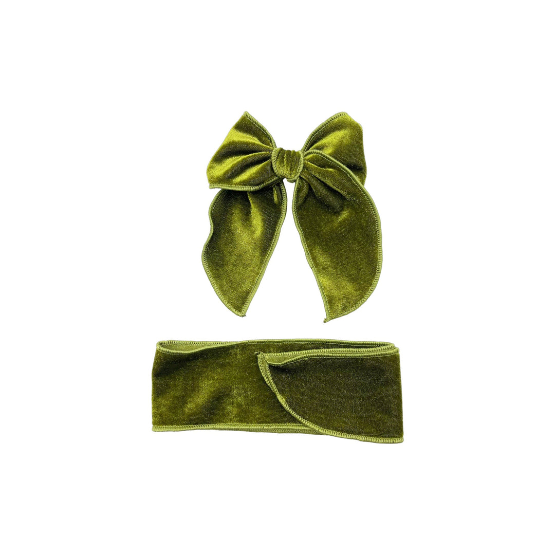 Smooth Fall Solid Velvet Hair Bows Headbands Tied Scrunchies