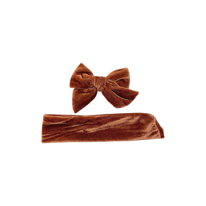 Smooth Fall Solid Velvet Hair Bows Headbands Tied Scrunchies