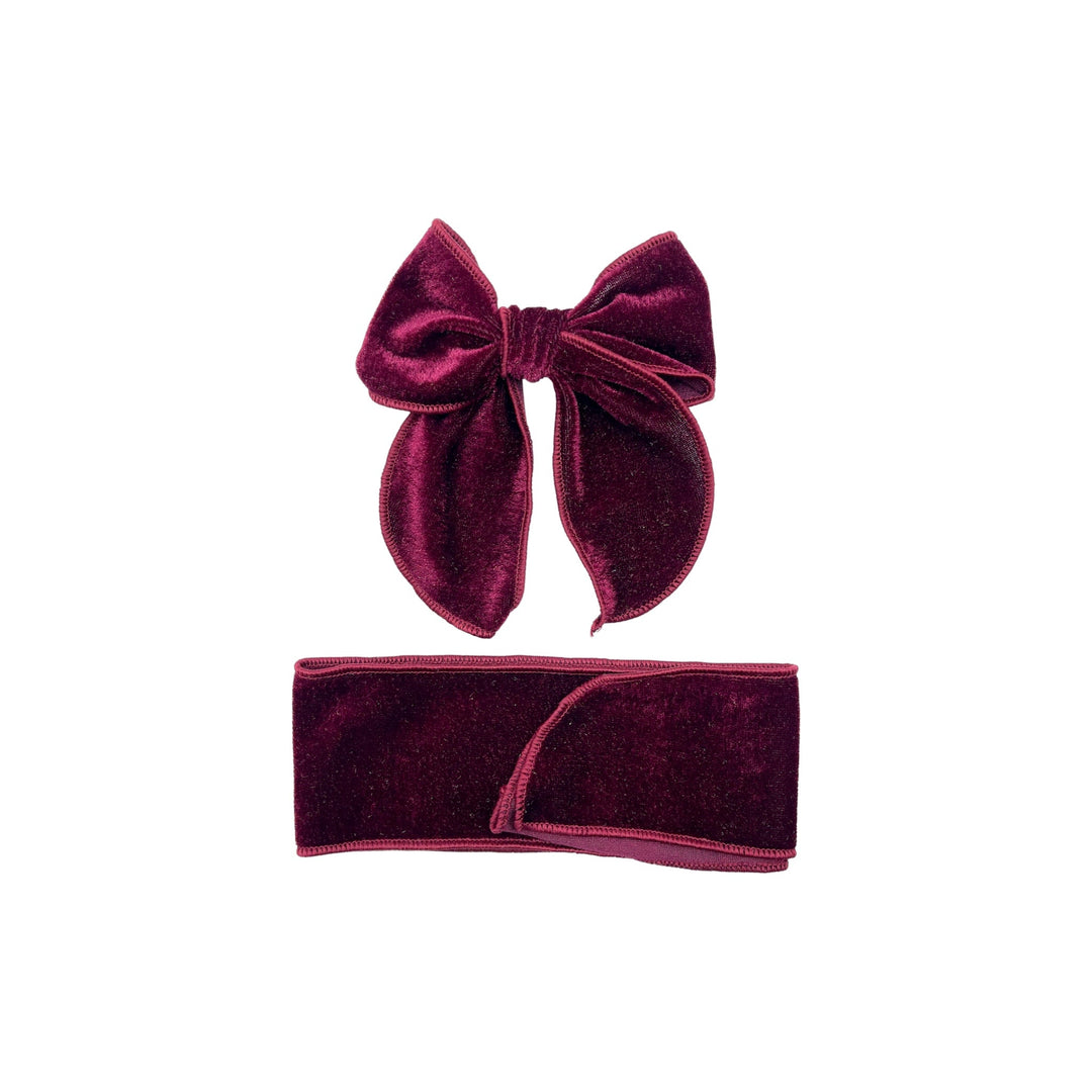 Smooth Fall Solid Velvet Hair Bows Headbands Tied Scrunchies