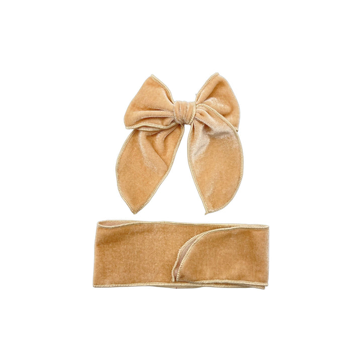 Smooth Fall Solid Velvet Hair Bows Headbands Tied Scrunchies