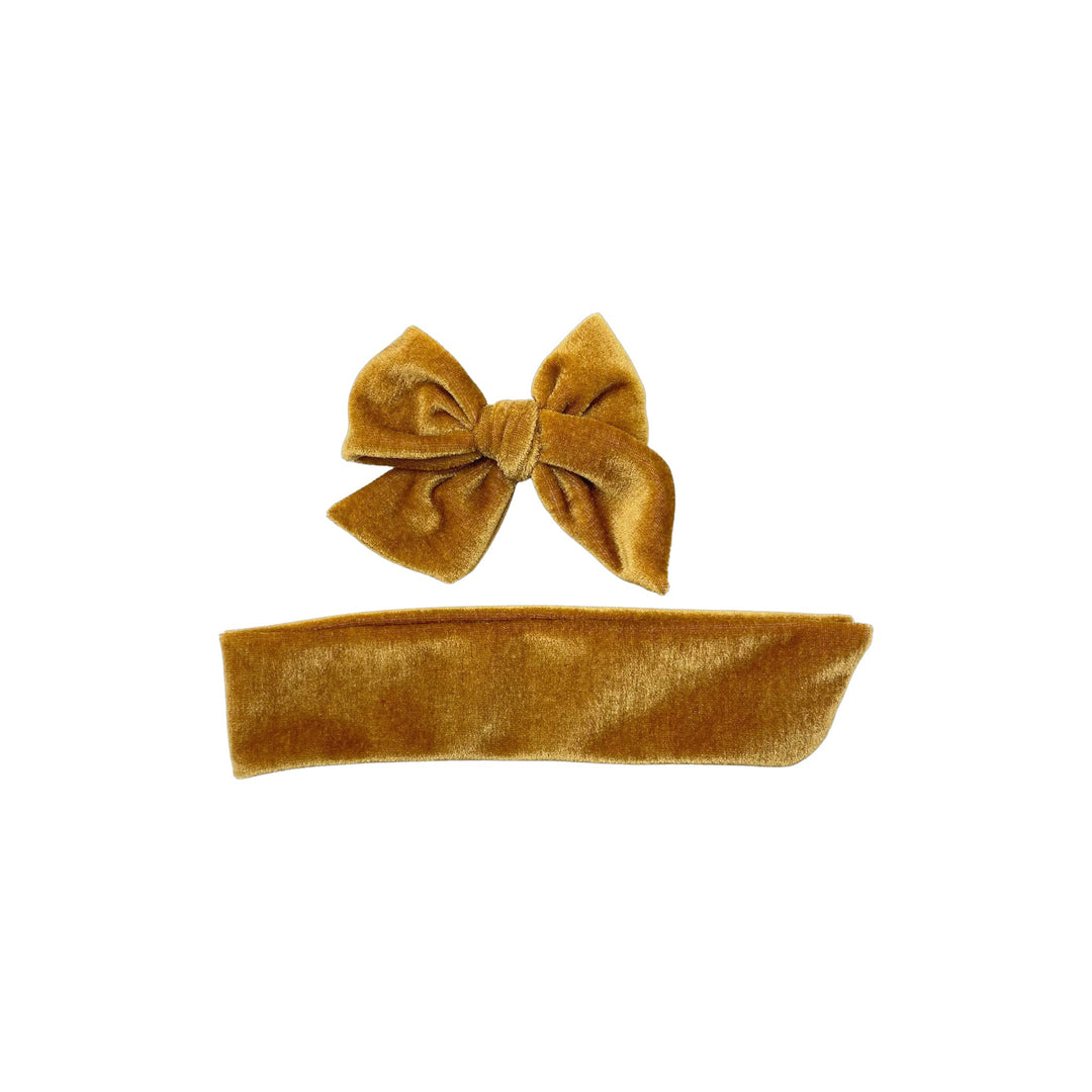 Smooth Fall Solid Velvet Hair Bows Headbands Tied Scrunchies