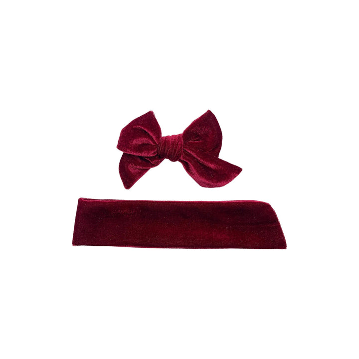 Smooth Fall Solid Velvet Hair Bows Headbands Tied Scrunchies