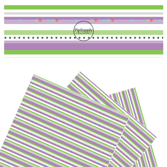 Green and purple space ranger faux leather sheet.