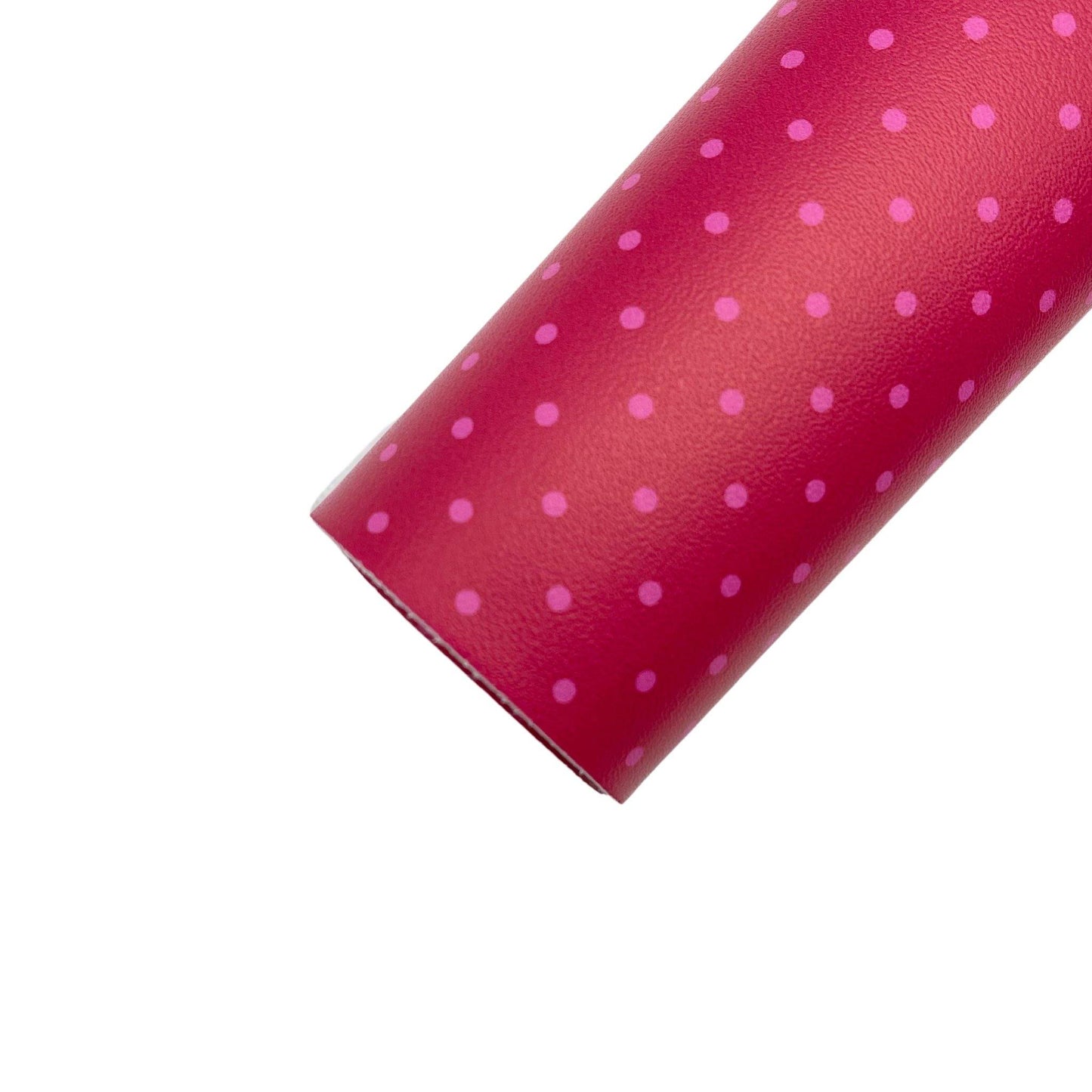 Spring Time Dots | Faux Leather Fabric Sheet - Pretty in Pink Supply