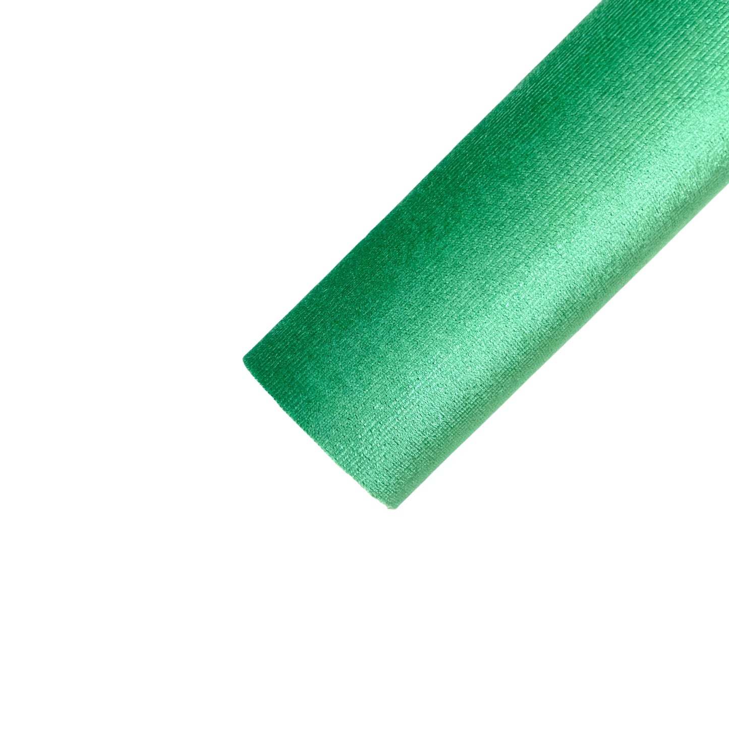 Rolled solid colored velvet sheet in St. Patrick's day green.
