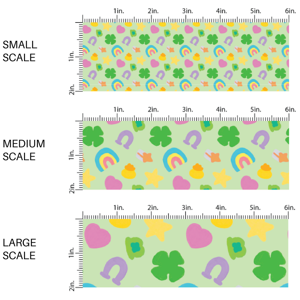 Light green fabric by the yard scaled image guide with animated marshmallow charms