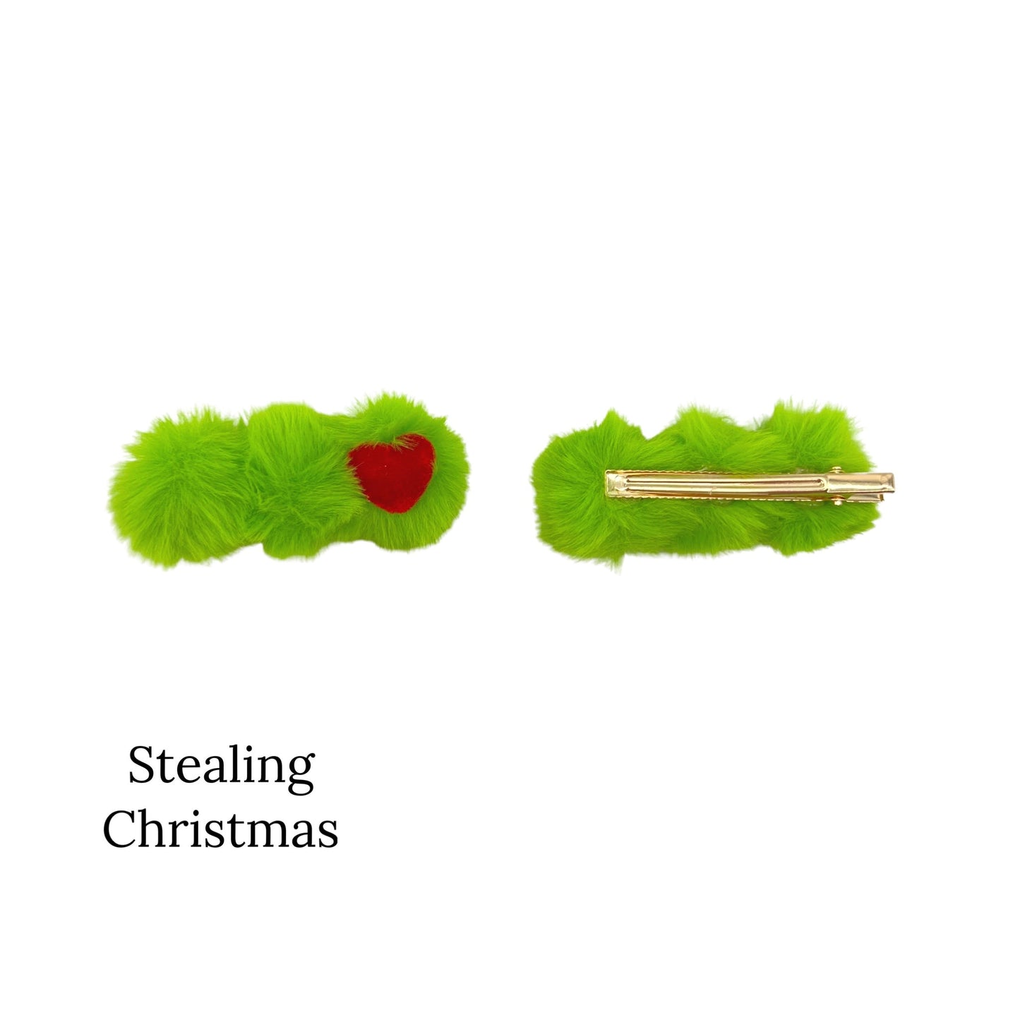 Stealing Christmas Pom Pom Clip