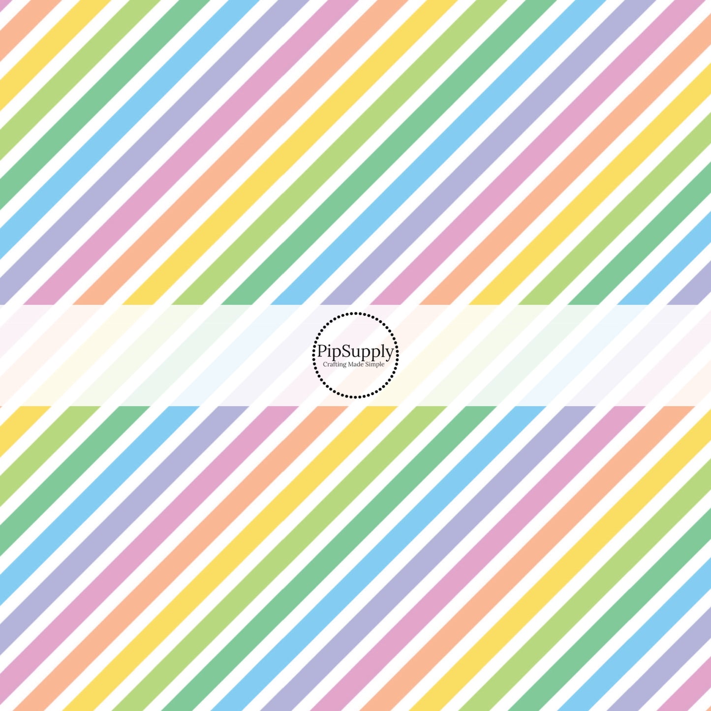 Bright diagonal rainbow stripe bow strips