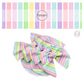 purple, pink, lilac, blue, green, and yellow pastel stripes bow strips