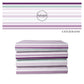 Purple, Lavender and Aqua Striped Fabric 