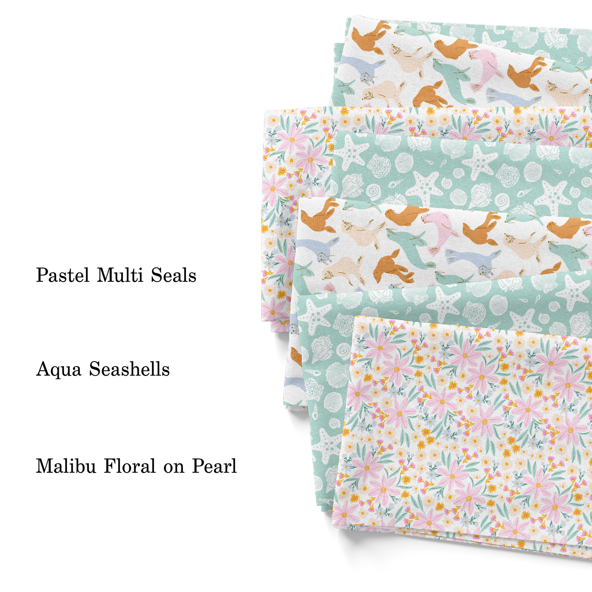 Seals fabric by the yard - Laguna Summer Collection by Indy Bloom 
