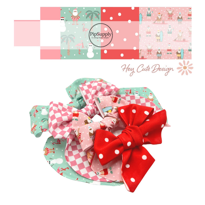 Surfin Santa | Hey Cute Design | Bow Strips