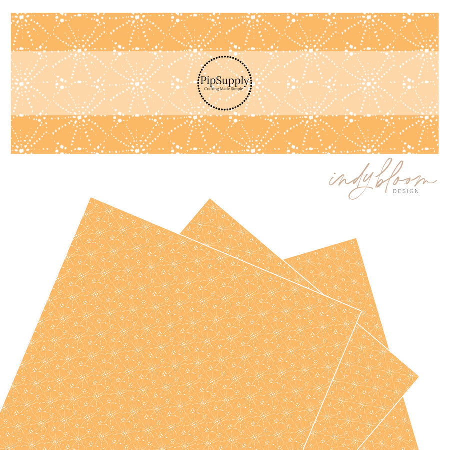 Sand Dollars in tangerine Faux leather sheet.