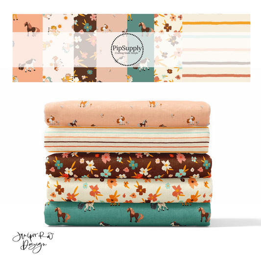 Flora Horses | Juniper Row Design | Fabric