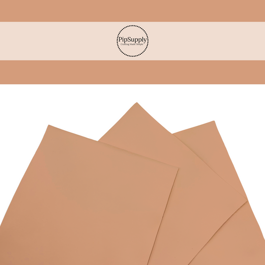 toffee brown solid smooth faux leather sheet