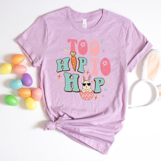 "Too Hip To Hop" Easter bunny, Carrot, and Easter Egg Iron on heat transfer