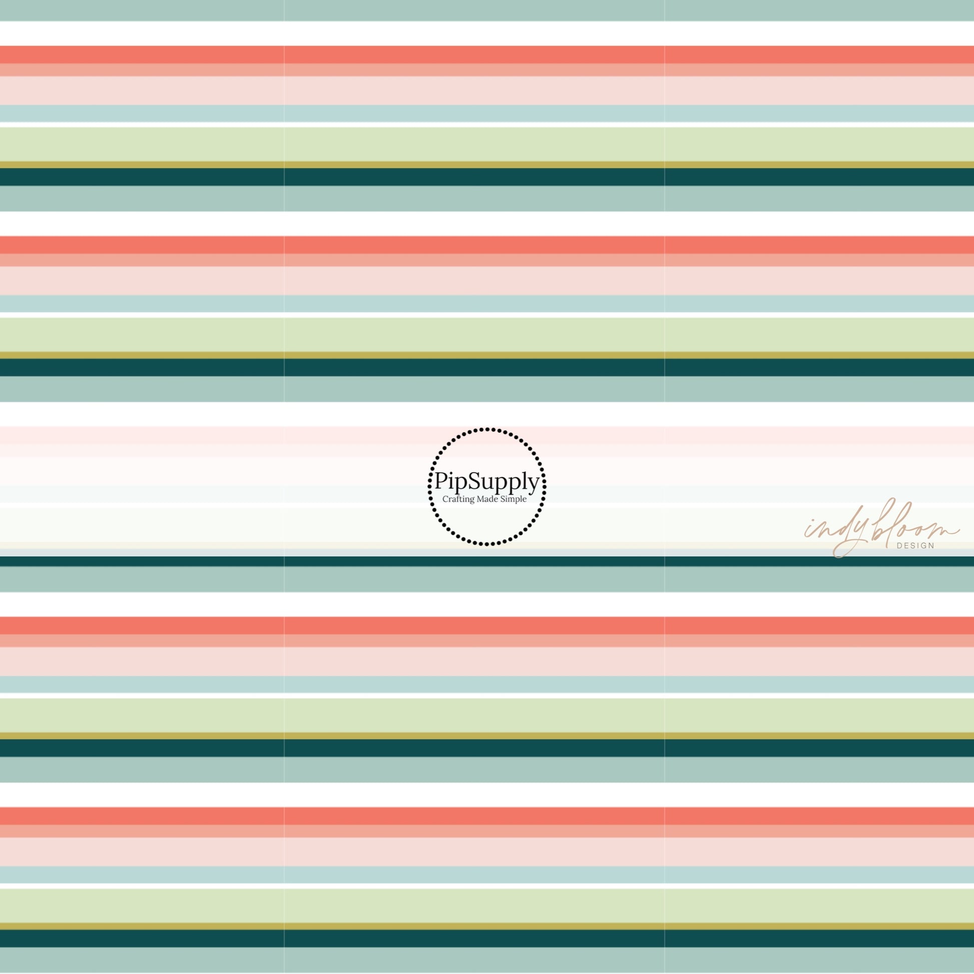 Multi-colored tropical themed striped fabric by the yard.