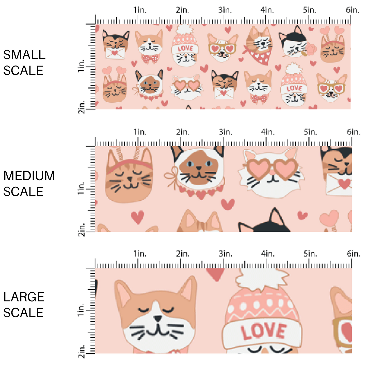 Valentine Fabric | Valentine's cats | Valentine's Friends
